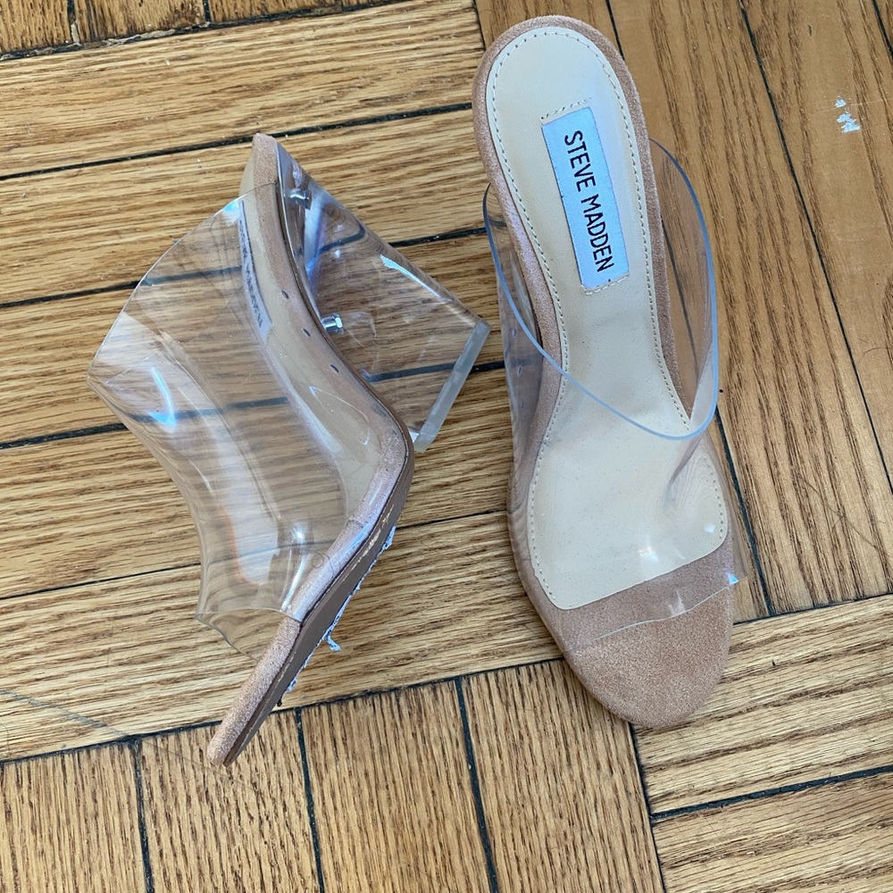 Steve Madden clear heels